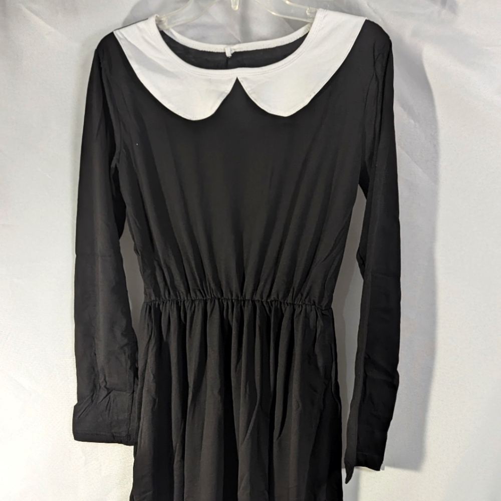 New woman adult Halloween costume Wednesday inspired dress xs-XXL